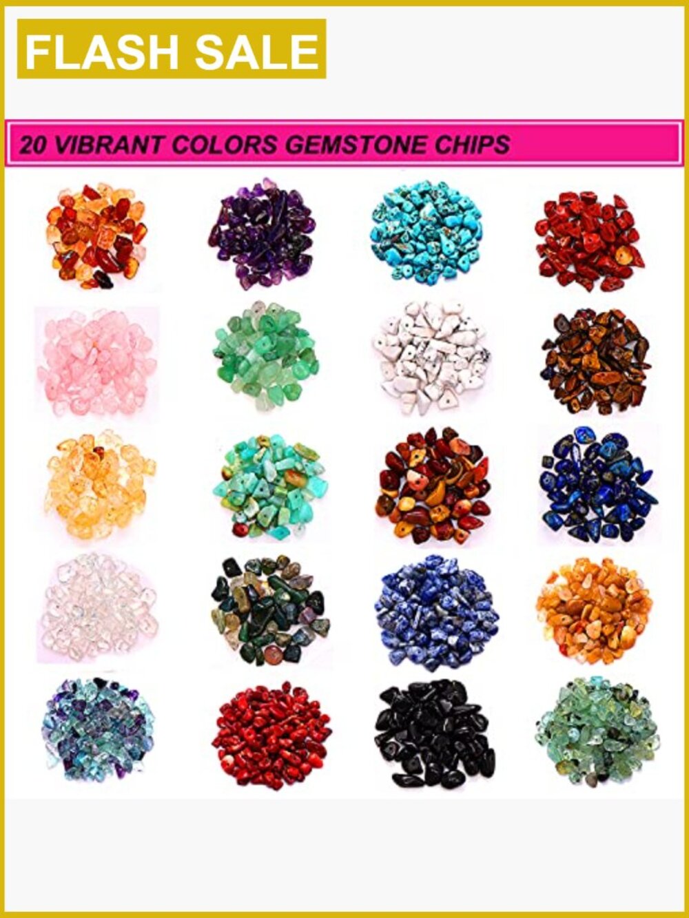 1000 Natural Crystal Chip Beads 5-8mm Loose Gemstones for Jewelry Making DIY - Picture 3 of 7
